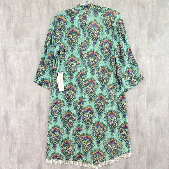 O’Neill Kimono Cardigan Women’s XS/S Open Front 3/4 Sleeve Beach Cover-Up Shirt - Picture 2 of 16